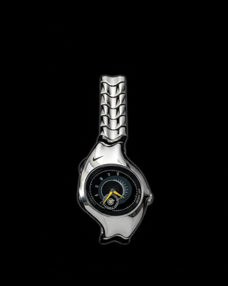 Nike Triax · Shiny Silver, Black & Yellow Dial