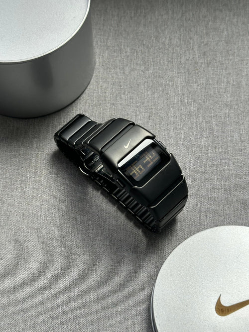 Nike D-Line Black Digital Watch – Rare Retro Stainless Steel LED Display